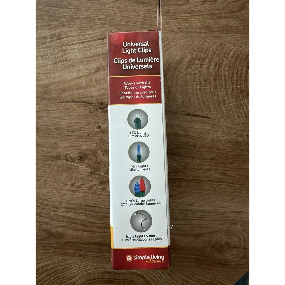 NEW 50 Universal Christmas Holiday Party Light Clips, Gutter Shingle & Tile. LED